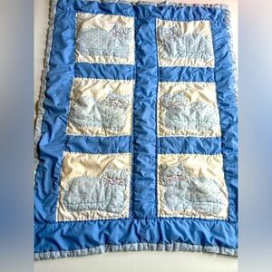 Vintage Quilt Square Blocks Embroidered Cats